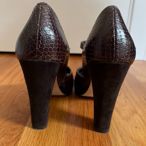 Vintage Calvin Klein Jeckel Boa Print Heeled Mary Jane Sandal - Picture 8 of 15